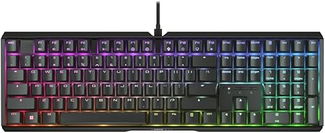 CHERRY XTRFY Teclado mecánico para juegos MX 3.1 con cable | Nuevos interruptores MX2A (negro, rojo silencioso MX2A)