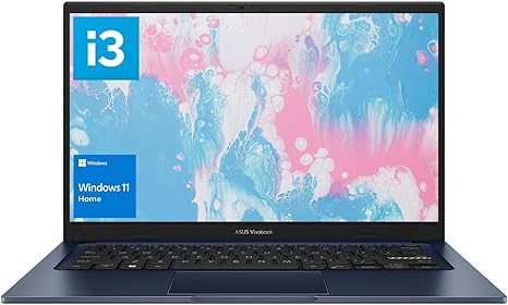 ASUS Vivobook - Computadora portátil, pantalla FHD de 14 pulgadas, i3-1215U, 16 GB de RAM, SSD de 512 GB, Wi-Fi 6, HDMI, cámara web, panel táctil, Windows 11 Home, azul