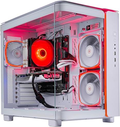 Skytech Gaming PC para juegos King 95, AMD Ryzen 7 7700 3.8GHz, NVIDIA RTX 4070 Super 12GB, SSD NVMe de 1 TB, DDR5 RAM 6000 de 16 GB, fuente de alimentación dorada de 750 W, Wi-Fi, Win 11, escritorio