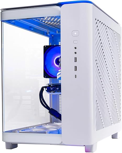 Skytech Gaming PC para juegos King 95, AMD Ryzen 7 7700 3.8GHz, NVIDIA RTX 4070 Super 12GB, SSD NVMe de 1 TB, DDR5 RAM 6000 de 16 GB, fuente de alimentación dorada de 750 W, Wi-Fi, Win 11, escritorio