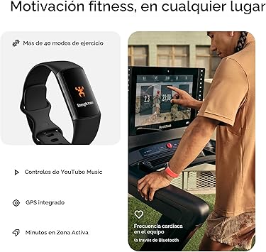 Fitbit Charge 6 – Pulsera de Actividad GPS – ECG + SpO2 Google Apps