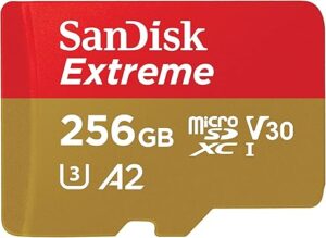 SanDisk Extreme 256 GB – U3 V30 190 MB/s