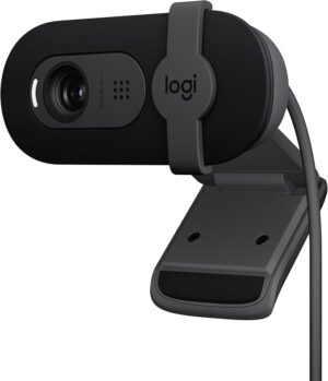 Logitech Brio 101 Full HD 1080p Cámara web para reuniones, transmisión, escritorio, portátil, PC, micrófono integrado, obturador, funciona con Zoom, Microsoft Teams, el nuevo modo GameChat de Nintendo