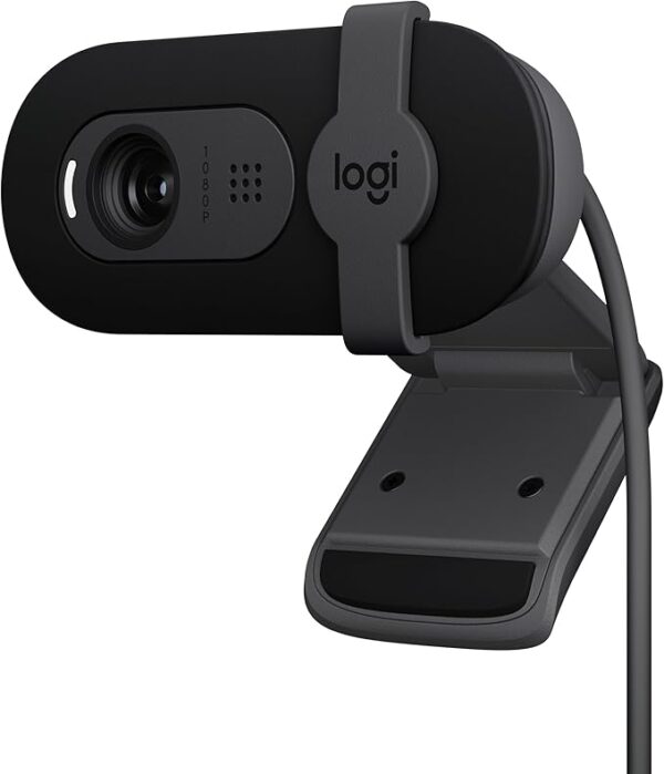 Logitech Brio 101 Full HD 1080p Cámara web para reuniones, transmisión, escritorio, portátil, PC, micrófono integrado, obturador, funciona con Zoom, Microsoft Teams, el nuevo modo GameChat de Nintendo