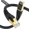 DbillionDa Cat8 - Cable Ethernet de 6 pies para exteriores e interiores, resistente, de alta velocidad, 26 AWG, 2000 Mhz, con conector RJ45 chapado en oro, para juegos y módem