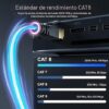 DbillionDa Cat8 - Cable Ethernet de 6 pies para exteriores e interiores, resistente, de alta velocidad, 26 AWG, 2000 Mhz, con conector RJ45 chapado en oro, para juegos y módem