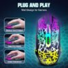 BENGOO Ratón para juegos con cable, ergonómico para computadora portátil gamer, mouse óptico para computadora con retroiluminación RGB, 4 DPI ajustables hasta 3600, 6 botones programables para Windows