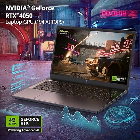 Acer Nitro V Laptop para juegos | Procesador Intel Core i7-13620H | GPU NVIDIA GeForce RTX 4050 para portátil | Pantalla FHD IPS de 15.6 pulgadas de 165 Hz | DDR5 de 16 GB | SSD de 1 TB Gen 4 | Wi-Fi