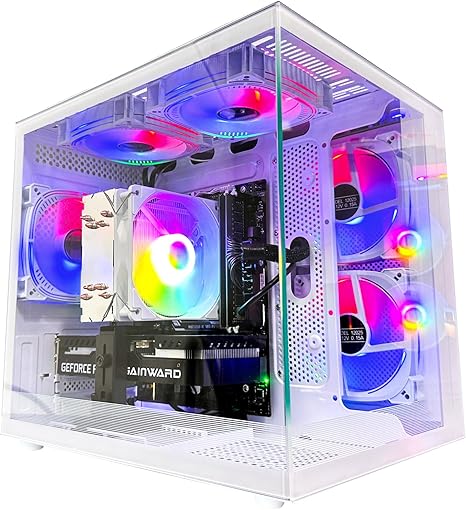 Computadora de escritorio de alto rendimiento | Ryzen 7 5700X + RTX 5060 | 32 GB DDR4 + SSD de 1 TB | WIFI6 | Diseño de oficina Programación Edición de video Consola de juegos