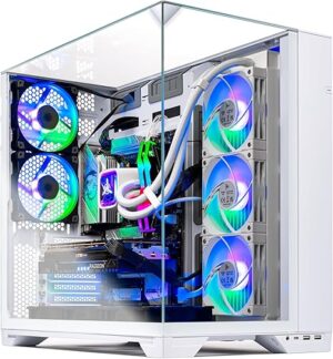 Skytech Gaming O11 Vision PC de escritorio, Ryzen 7 9800X3D 4.7 GHz (5.2 GHz), AMD RX 9070XT 16GB, 2TB Gen4 NVMe SSD, 32GB DDR5 RAM 6000 RGB, 850W Gold ATX 3 PSU, ARGB AIO de 14.173 in, Wi-Fi, Win 11