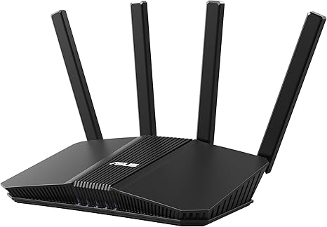 ASUS RT-BE58U WiFi 7 BE3600 AiMesh Enrutador extensible, 4K-QAM, MLO, puerto 2.5G de detección de AI, cuatro puertos 1G, seguridad de red de grado comercial, control parental, red IoT, red infantil,