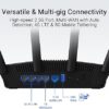 ASUS RT-BE58U WiFi 7 BE3600 AiMesh Enrutador extensible, 4K-QAM, MLO, puerto 2.5G de detección de AI, cuatro puertos 1G, seguridad de red de grado comercial, control parental, red IoT, red infantil,